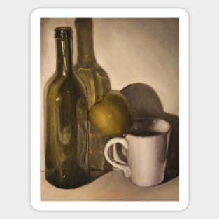 Wine Bottle Still Life Sticker